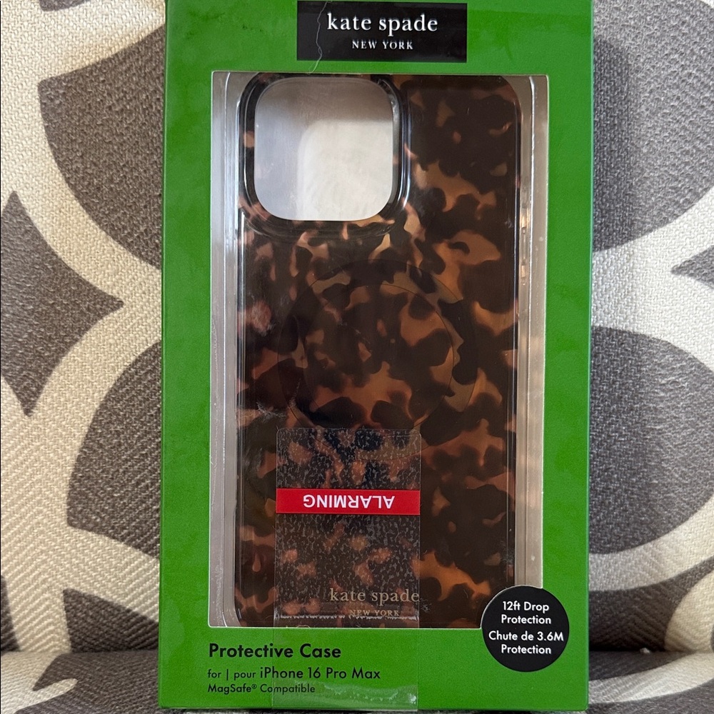 Kate Spade Leopard Print Case for iPhone 16 Pro Max